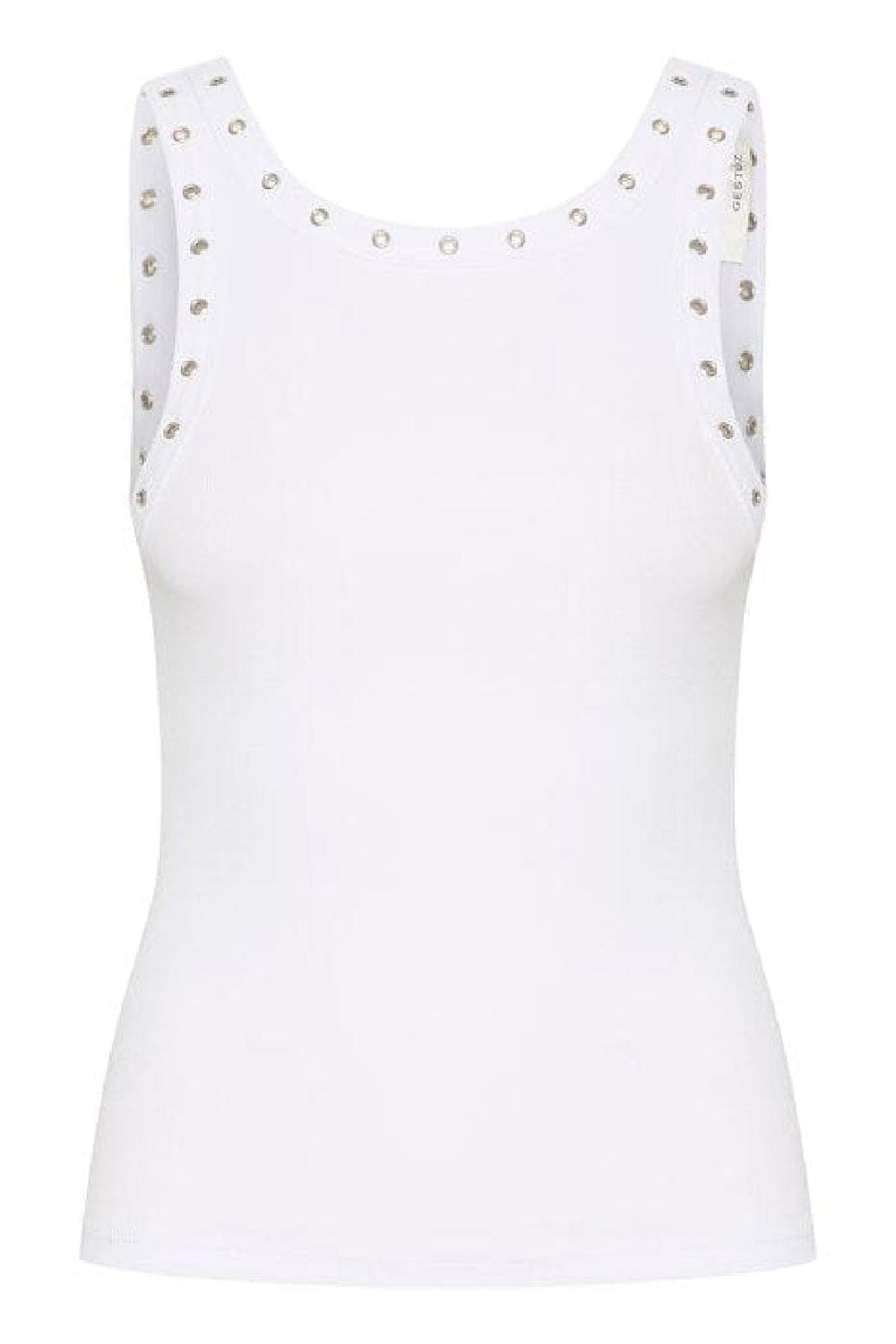 Gestuz - DrewGZ eyelet tank top - Bright White Toppe