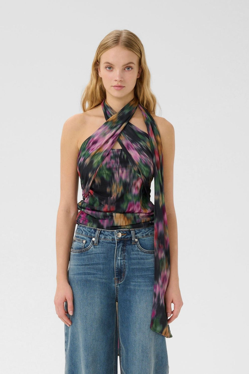 Gestuz - Gzfadia P Top 10910541 - 108294 - Red Faded Flower Toppe