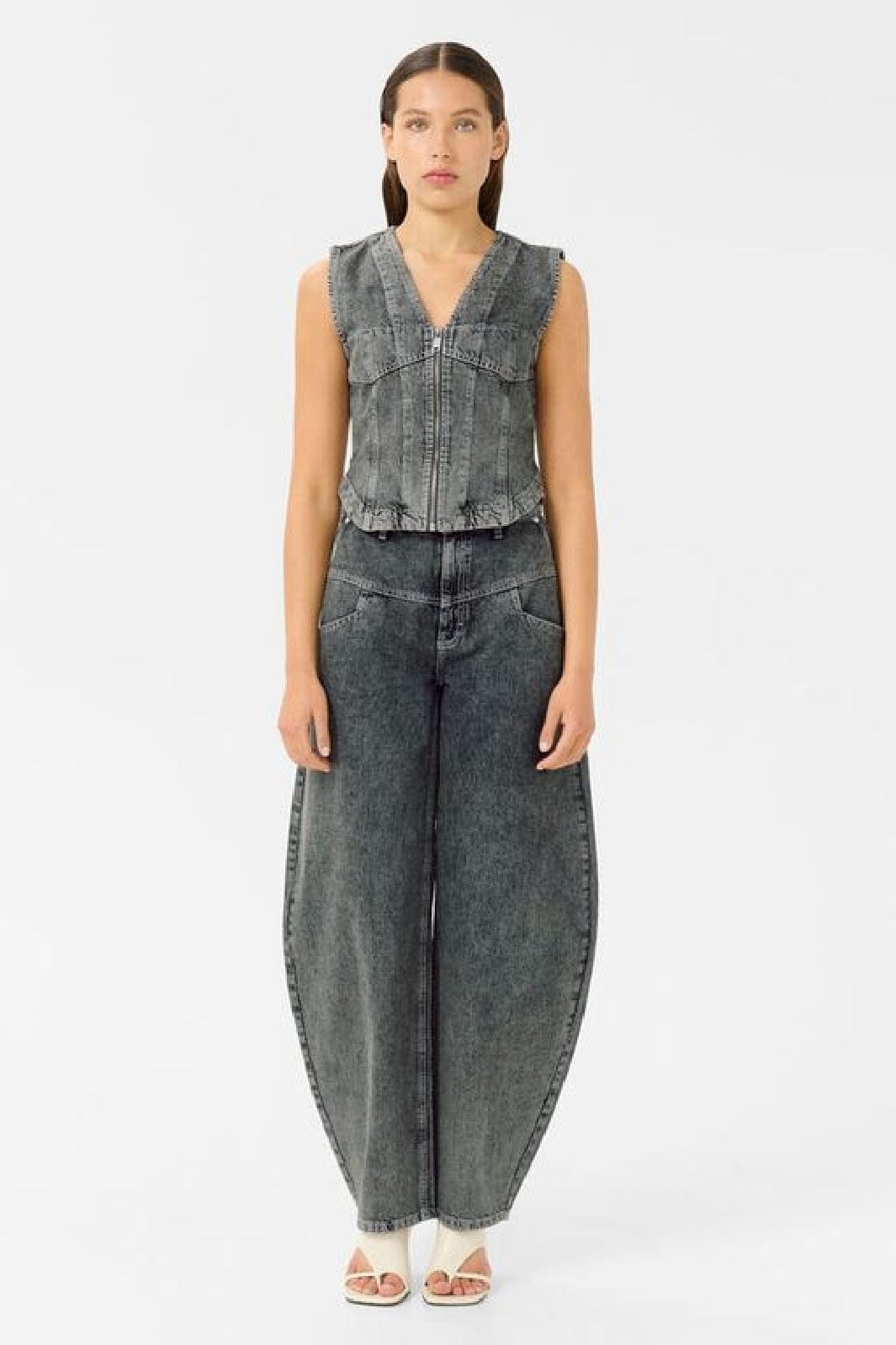 Gestuz - Gzjosie Barrel Jeans 10910303 - 107905 - Greige Denim Wash