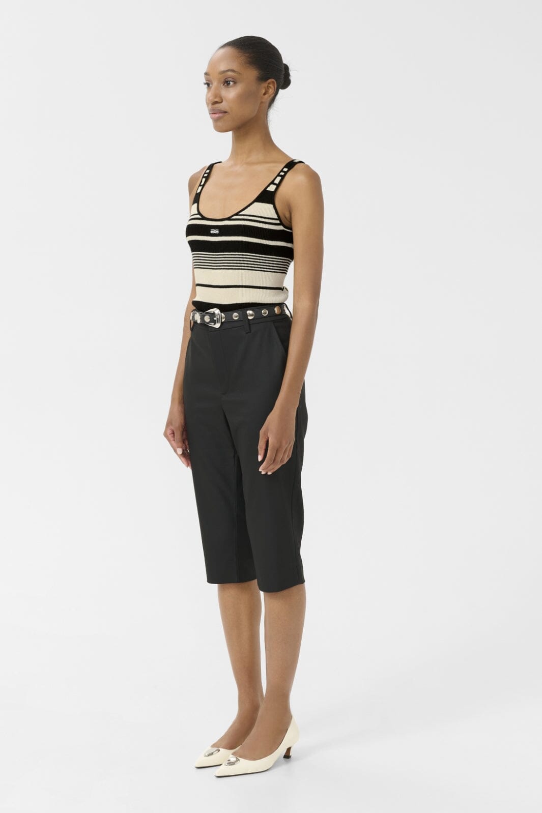 Gestuz - Gzstela Top 10910343 - 107874 - Black/Birch Striped Toppe