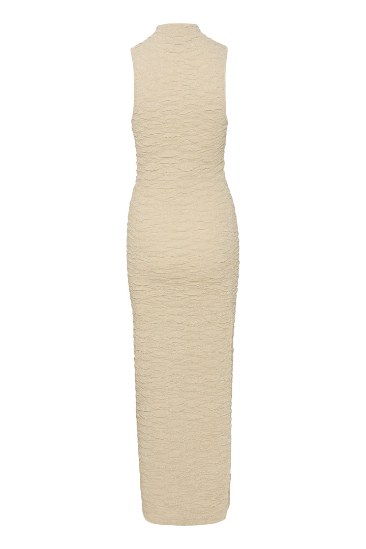 Gestuz - PiccaGZ SL dress - Offwhite/gold Kjoler