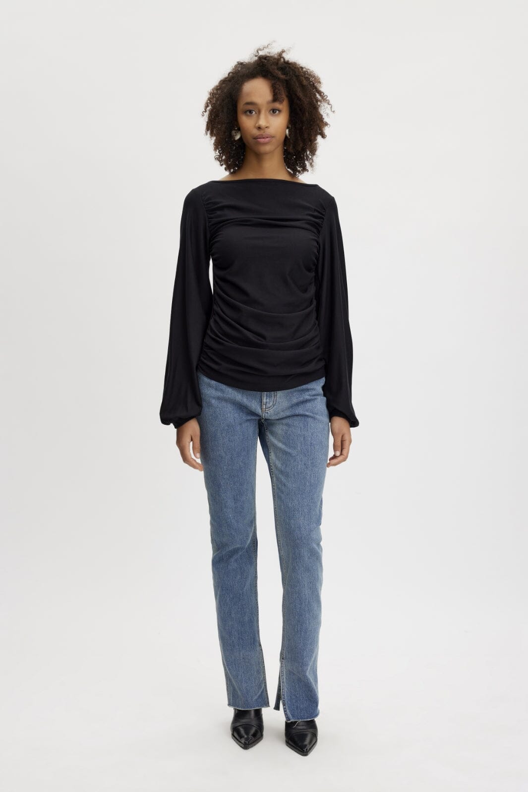 Gestuz - RifaGZ ls blouse - Black Bluser