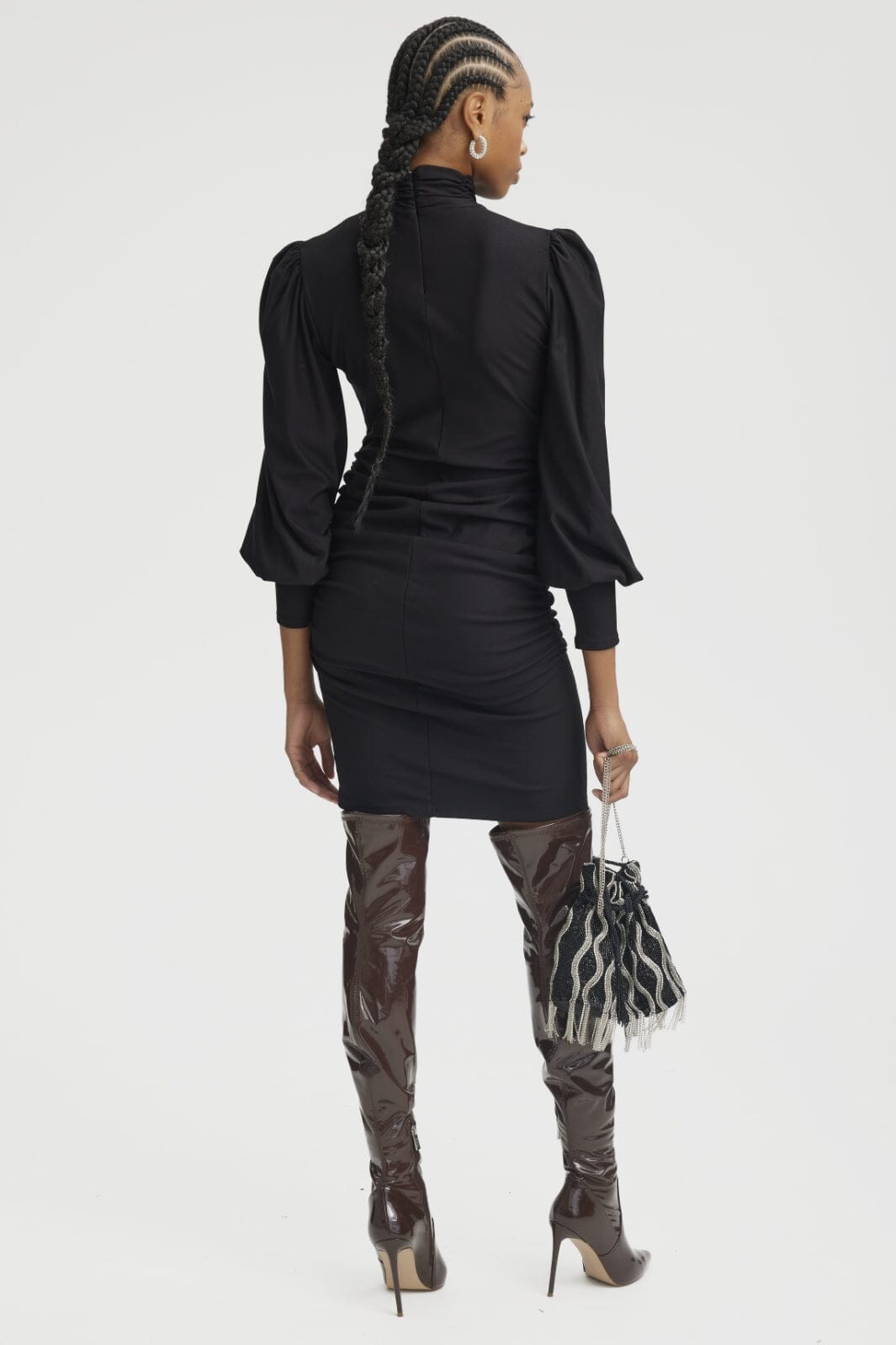 Gestuz - RifaGZ ls cuff dress - Black Kjoler