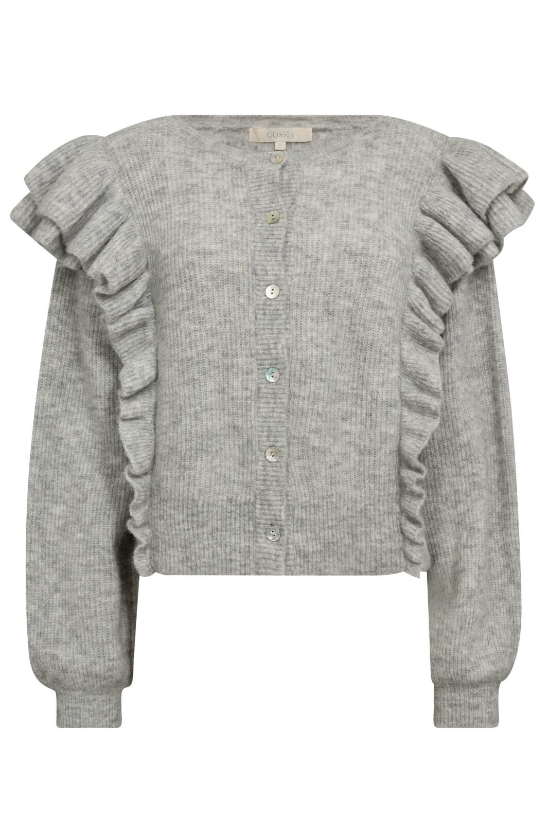 Gossia - Annsofigo Cardigan - Light Grey Melange Cardigans