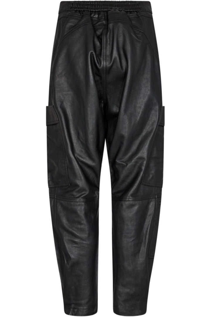 Gossia - CinnaGO Leather Pant - Black Bukser