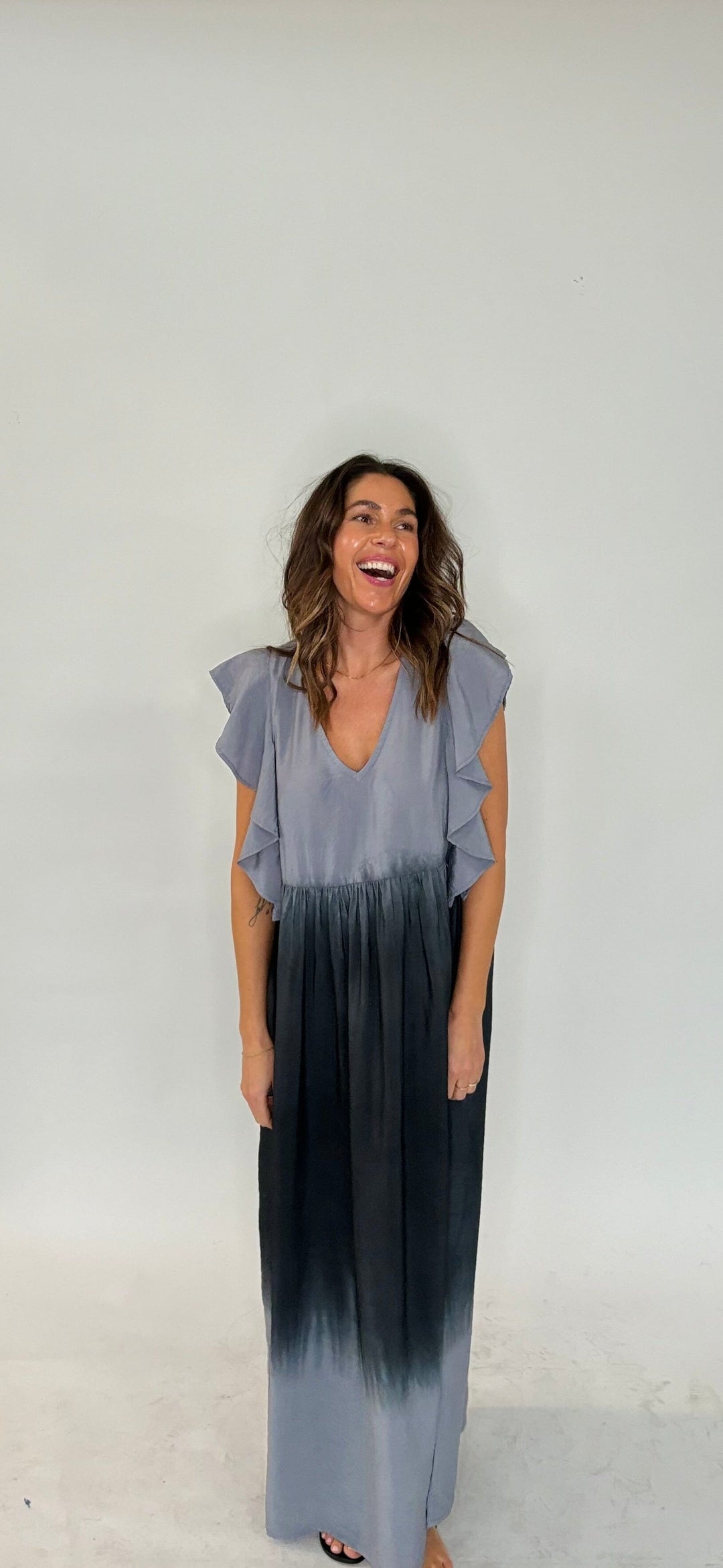 Gossia - Violago Dress G2429 - Grey Dip Dye Kjoler