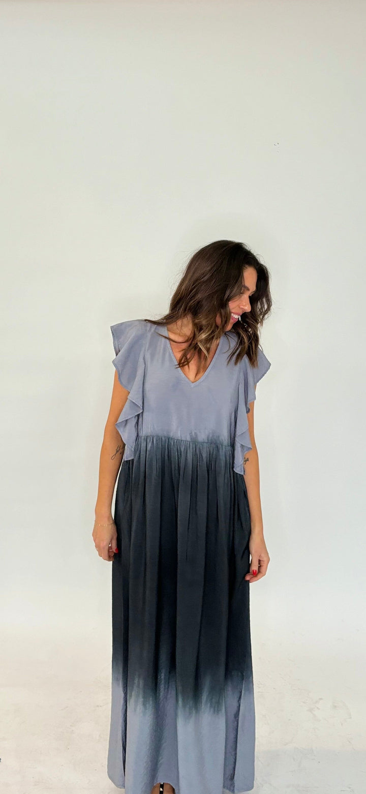 Gossia - Violago Dress G2429 - Grey Dip Dye Kjoler