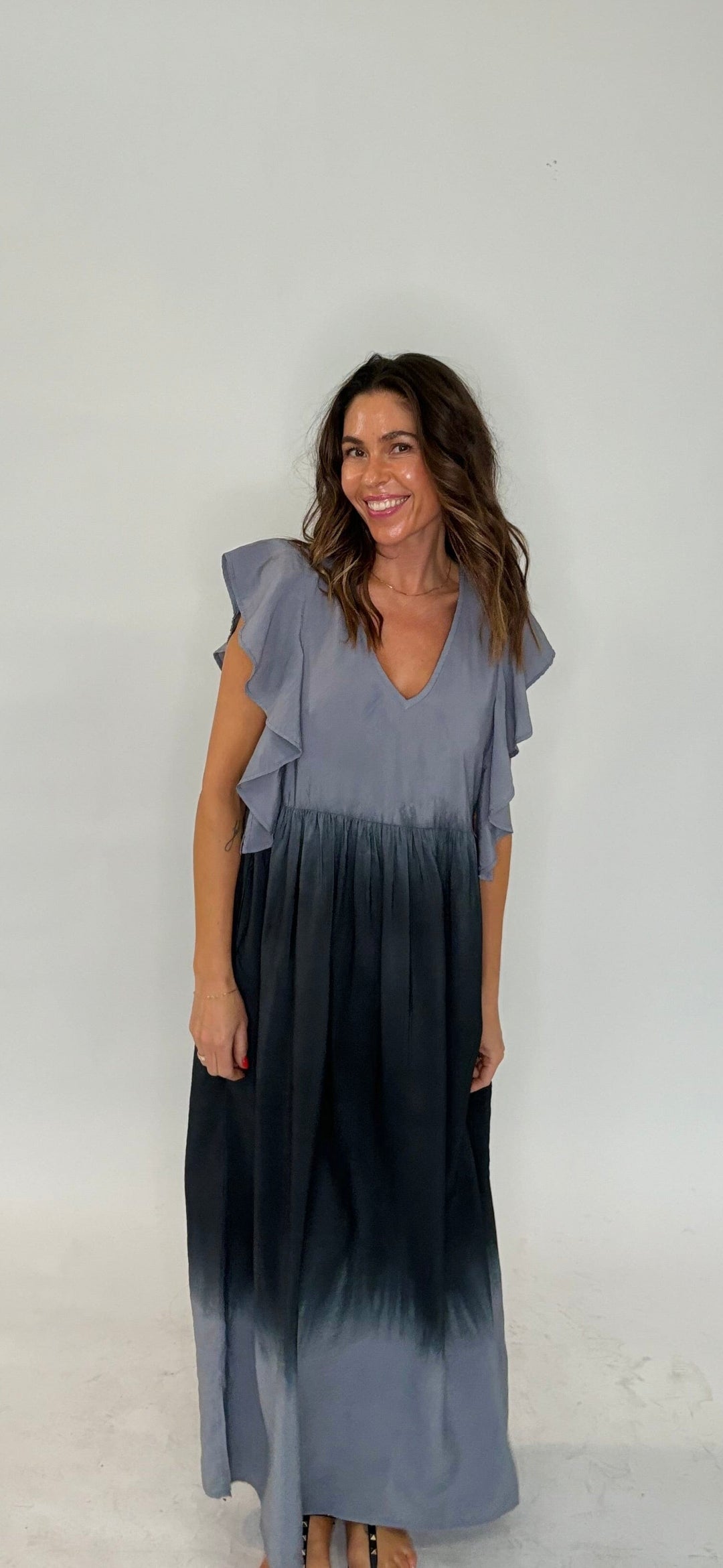 Gossia - Violago Dress G2429 - Grey Dip Dye Kjoler