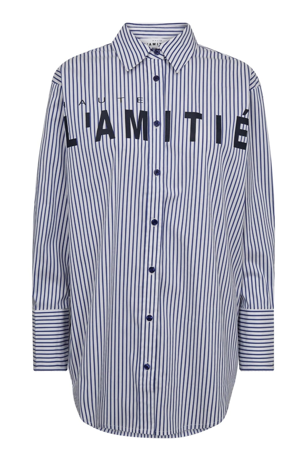 Haute L'Amitié - Stripe Chest Logo Shirt HL10300 - White Blue Stripe