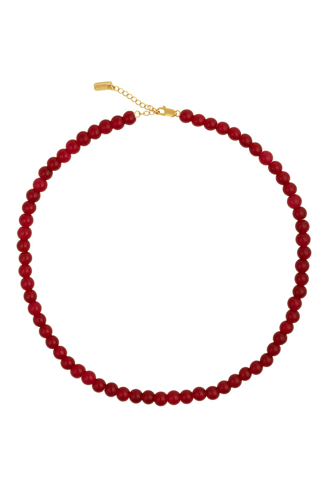 Voorbestelling - House Of Vincent - Candy Coral Berry S Necklace VJ233-UNG-R-S - Red - Gilded