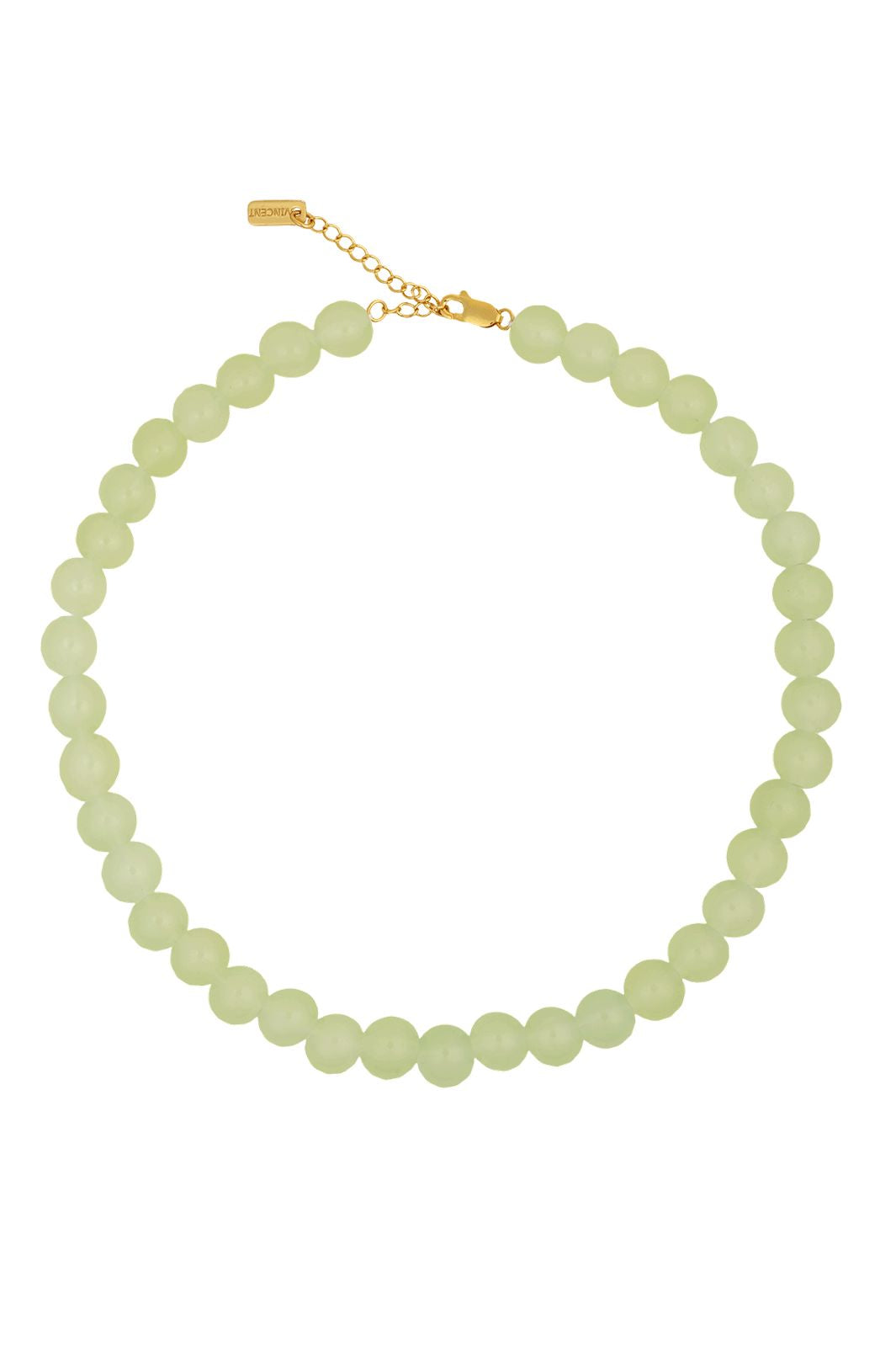Voorbestelling - House Of Vincent - Candy Coral Pistachio M Necklace VJ233-UNG-G-M - Light Green - Gilded