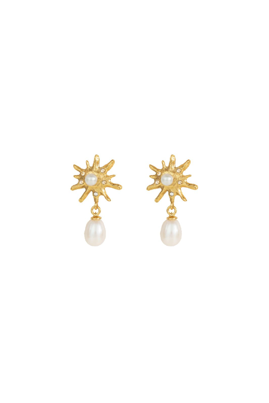 Voorbestelling - House Of Vincent - Rhea Earrings VJ233-UEG - White - Gilded