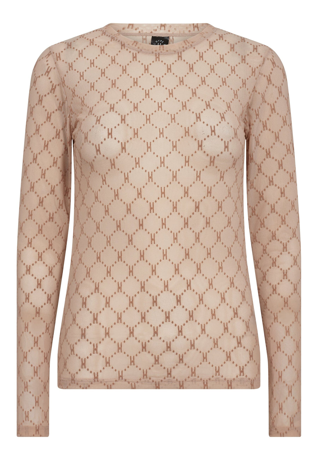 Hype The Detail - Mesh Blouse - 81 Sand Bluser