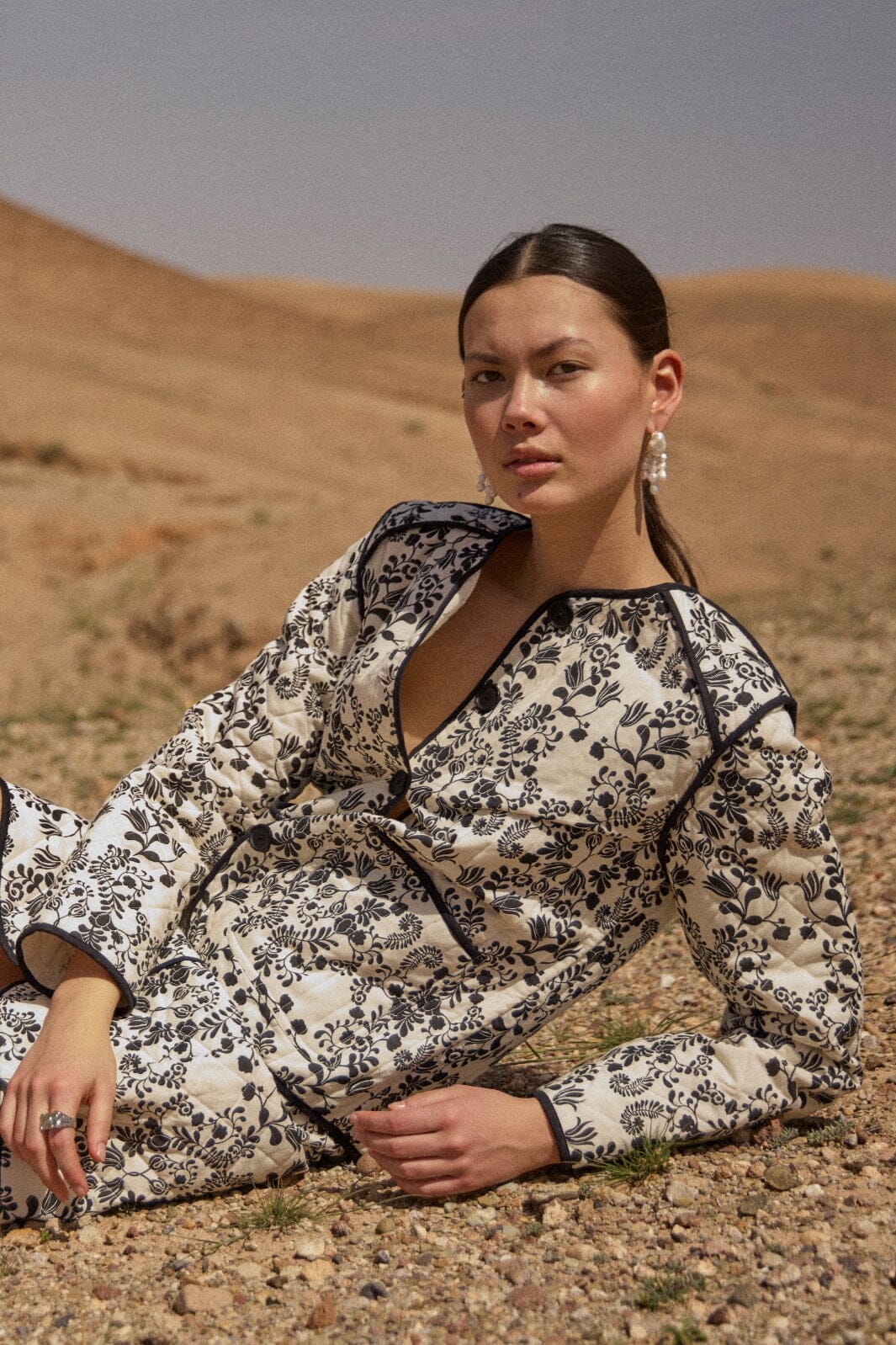 Ichi - Ihgizaro Ja - 204048 Almond Milk Flower Aop Jakker