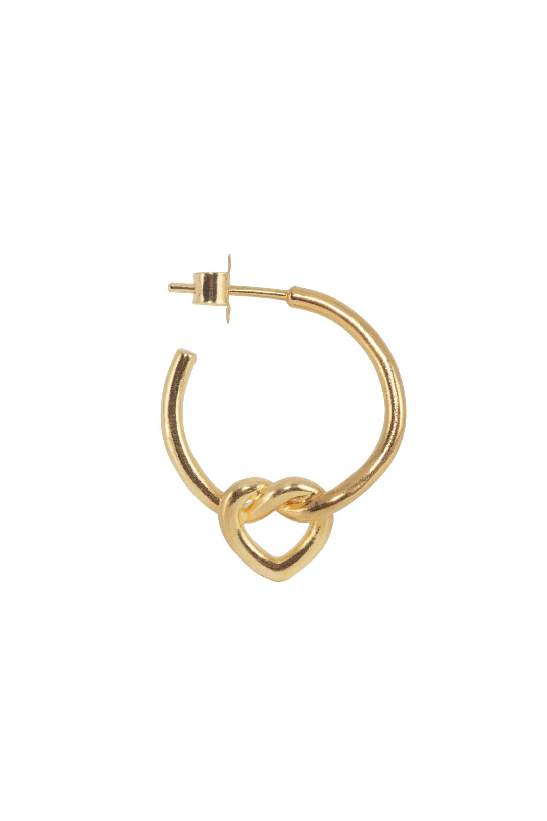Jane Kønig - Tied Heart Hoop THH-AW25-G - Ørering Øreringe