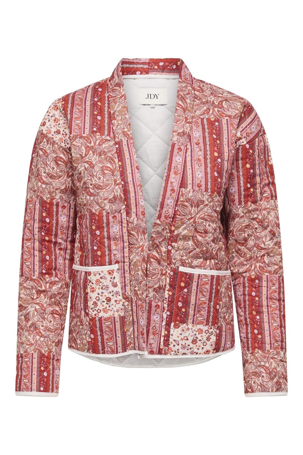 JDY - Jdyavalon L/S Quilted Jacket - 4806635 Savvy Red Paisley Flower