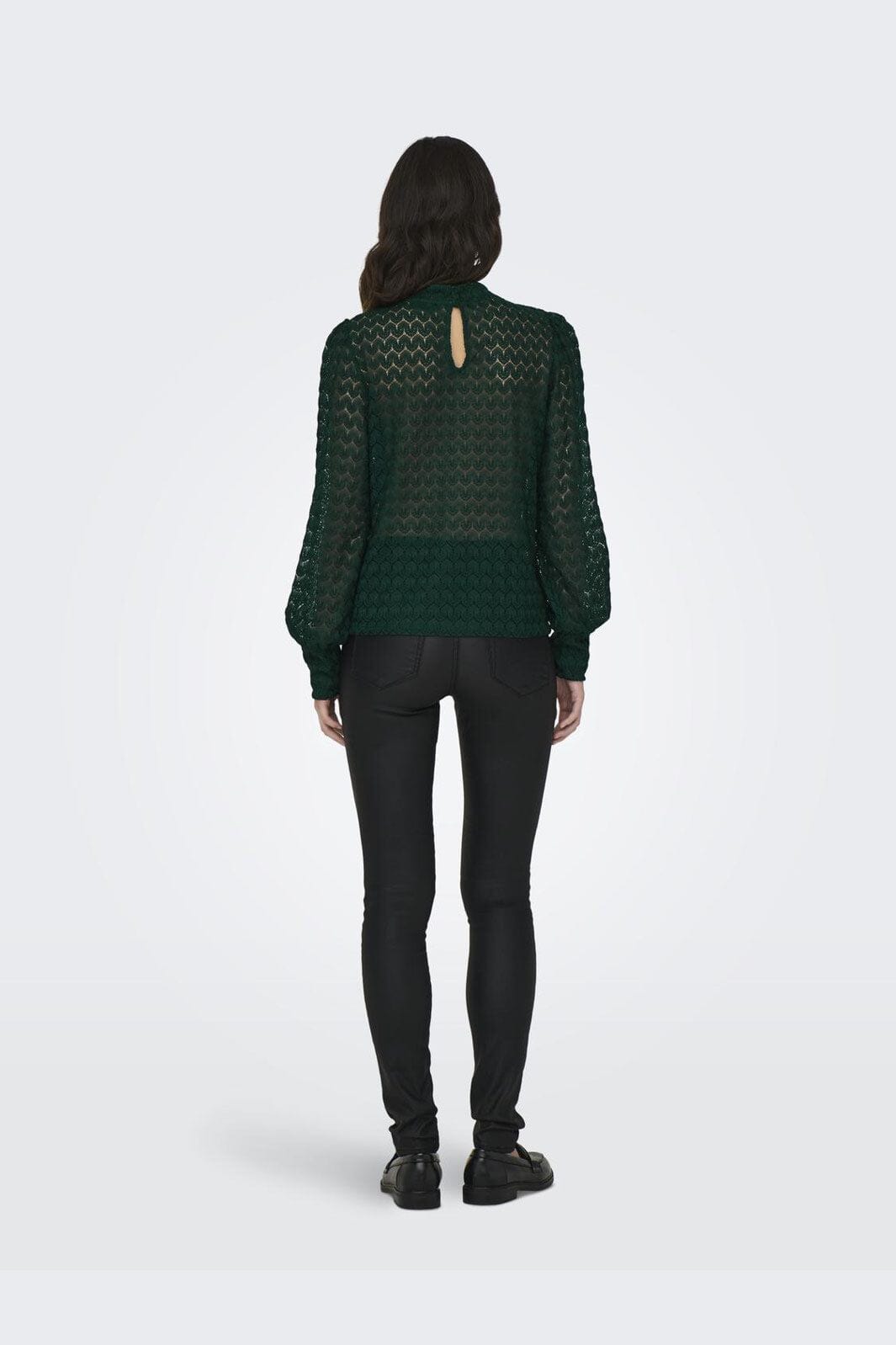 JDY - Jdyavery L/S Lace Top - 4381103 Scarab