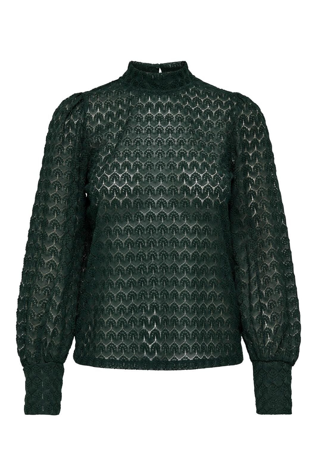 JDY - Jdyavery L/S Lace Top - 4381103 Scarab