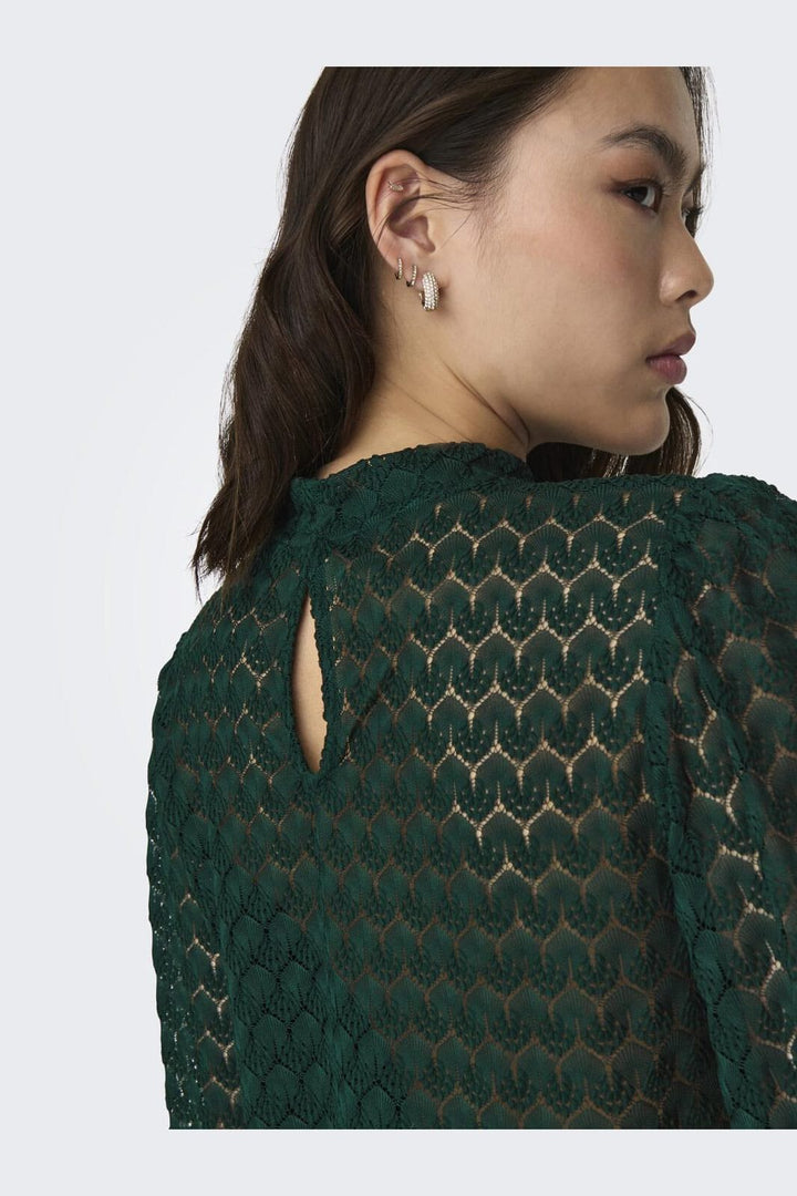 JDY - Jdyavery L/S Lace Top - 4381103 Scarab
