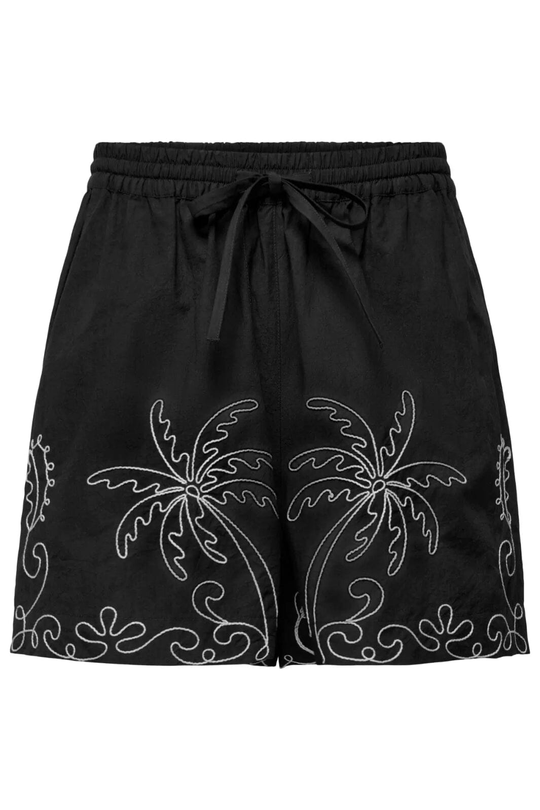 JDY - Jdyeliza Embroidery Shorts - 4941936 Black Palm Embroidery Shorts