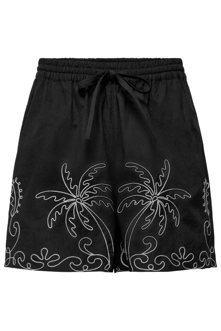 JDY - Jdyeliza Embroidery Shorts - 4941936 Black Palm Embroidery Shorts