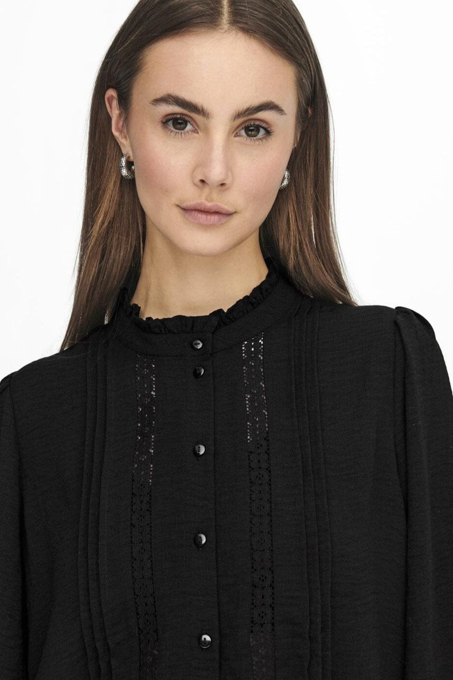 JDY - Jdyellis Life L/S Lace Shirt - 3893918 Black