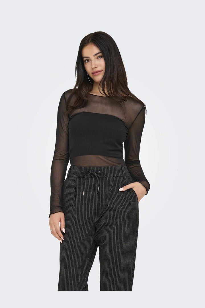 JDY - Jdyelsa New L/S O Neck Top - 4839452 Black