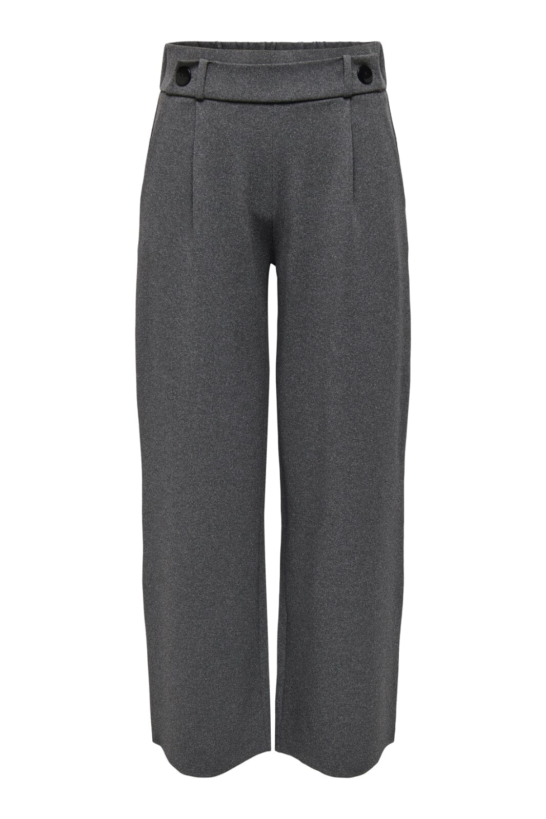 JDY - Jdygeggo New Long Pant - 4462244 Medium Grey Melange Black Buttons