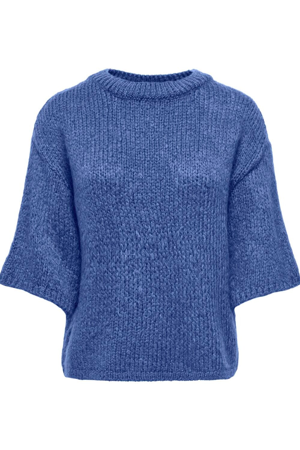 JDY - Jdylinea S/S Pullover O-Neck Knt - 5057849 Persian Jewel Strikbluser