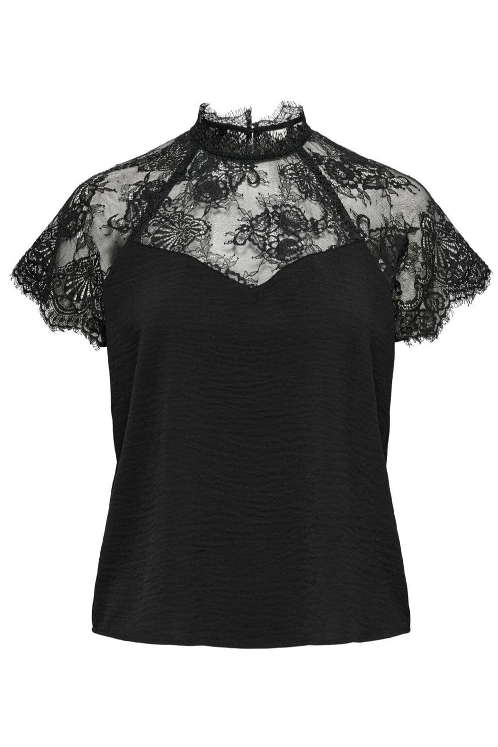 JDY - Jdylion S/S Lace Top Dia - 4621229 Black