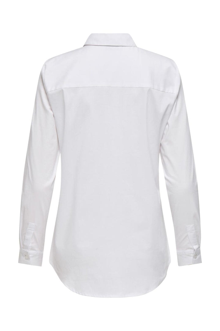 JDY - Jdymio L/S Embroidery Shirt - 4957230 White Teddy Embr