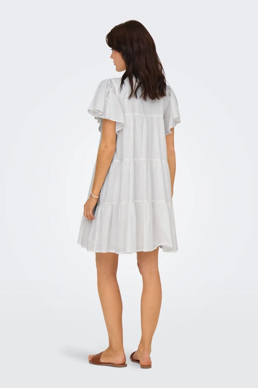 JDY - Jdynaya S/S Shirt Dress - 4894013 Cloud Dancer