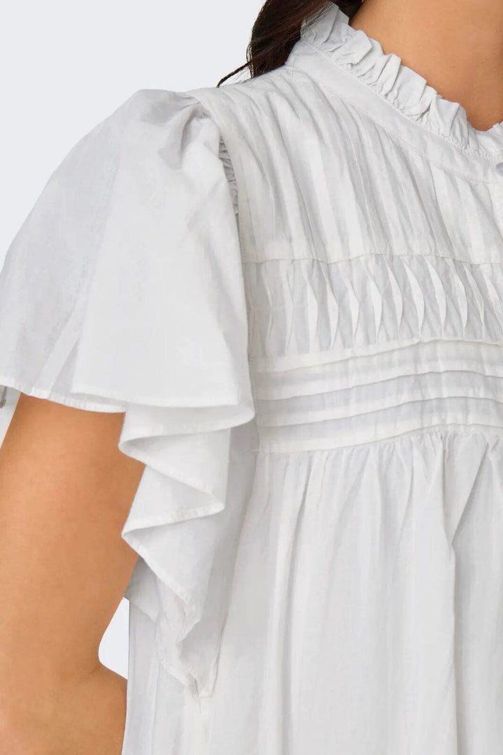 JDY - Jdynaya S/S Shirt Dress - 4894013 Cloud Dancer