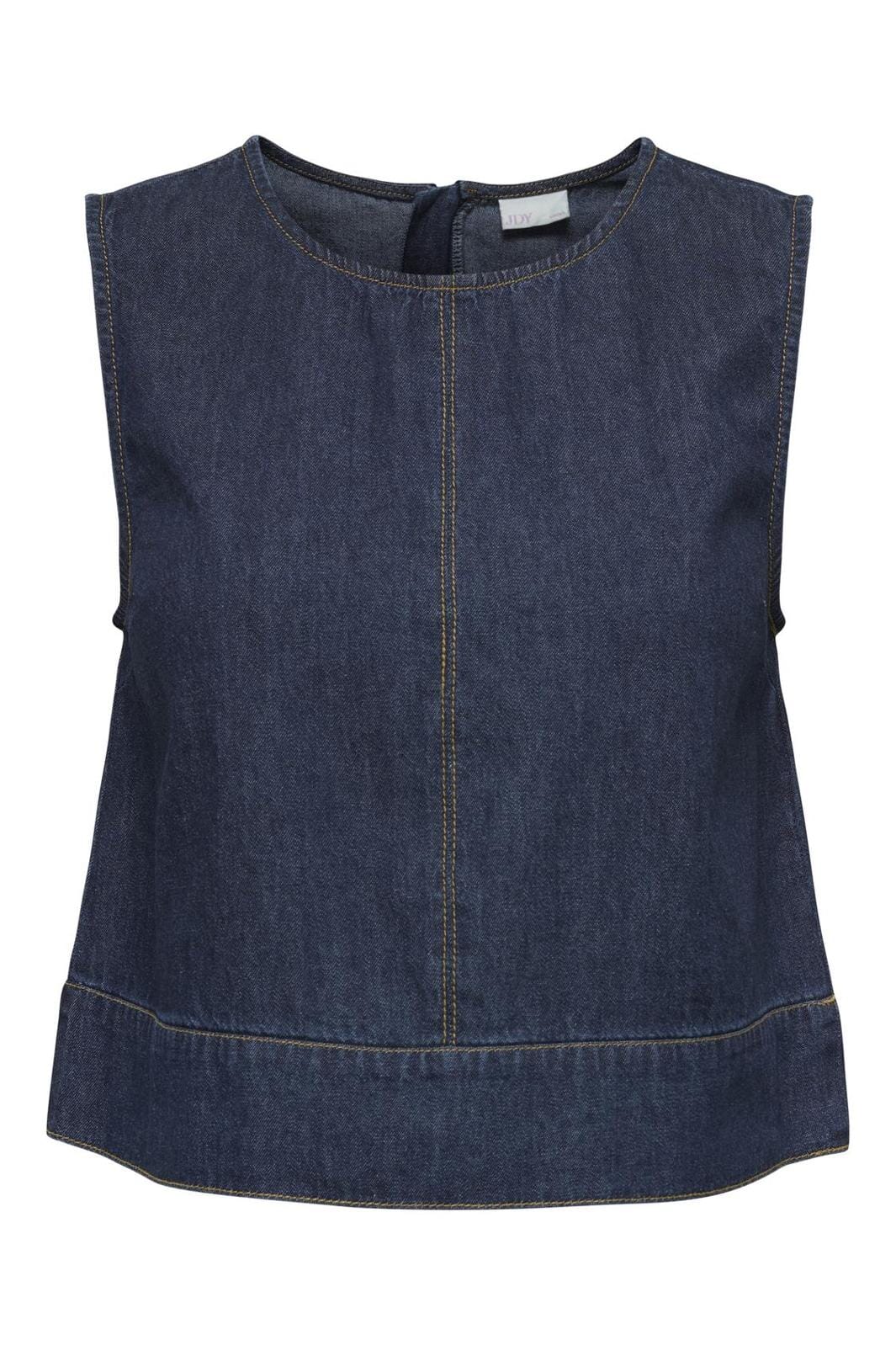 JDY - Jdysabrina Roundneck S/L Top 15351410 - 4787963 - Dark Blue Denim