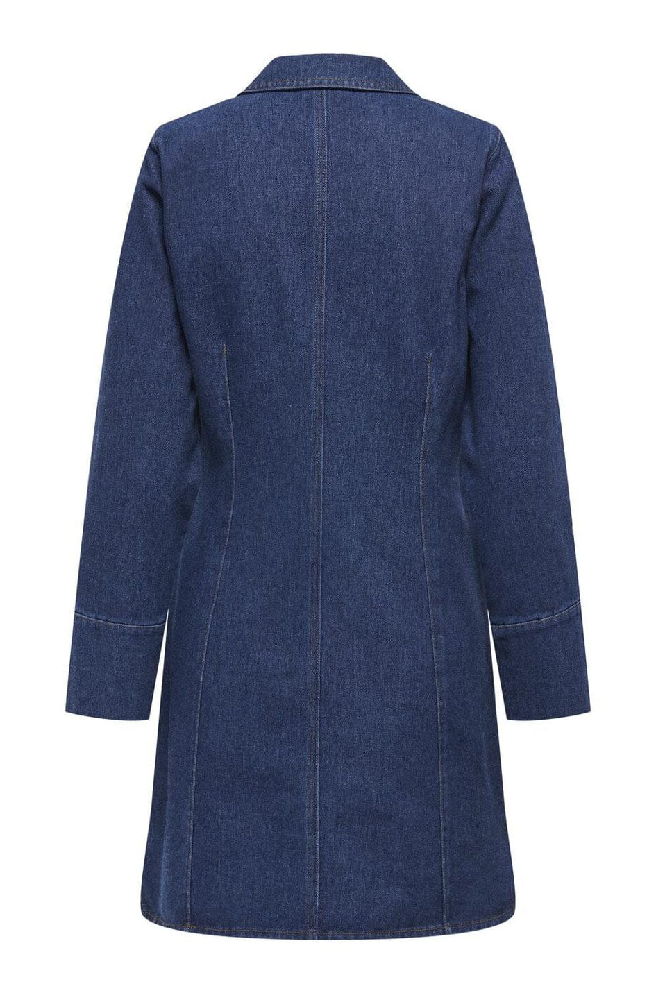 JDY - Jdysally Zip Stitch L/S Dress - 4874354 Dark Blue Denim