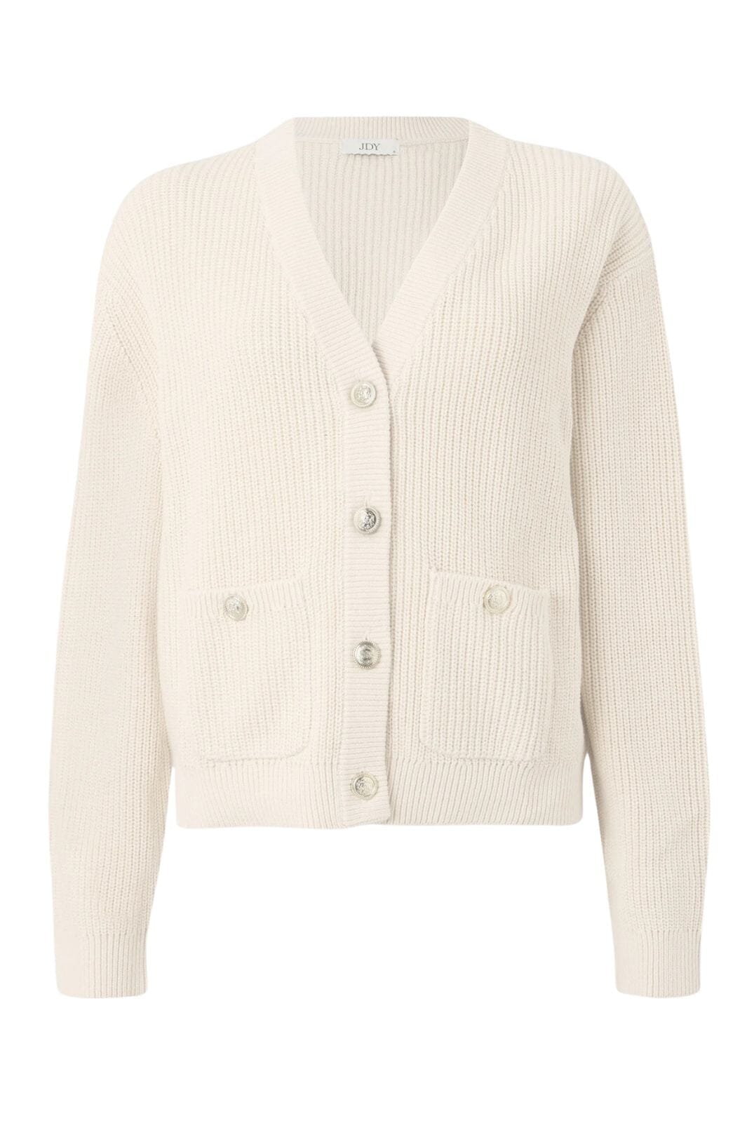 JDY - Jdystella L/S V-Neck Cardigan Knt - 4944914 Whitecap Gray Cardigans