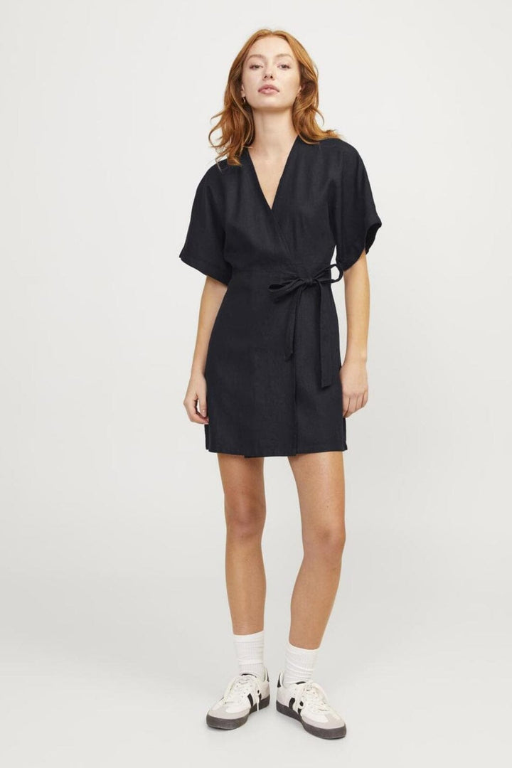 Jjxx - Jxraya Linen Blend Wrap Dress - 4523056 Black Kjoler