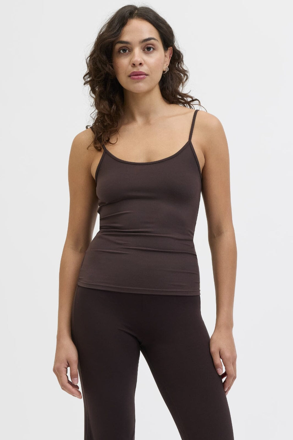 Jjxx - Jxsania Str Singlet Top - 4964488 Seal Brown