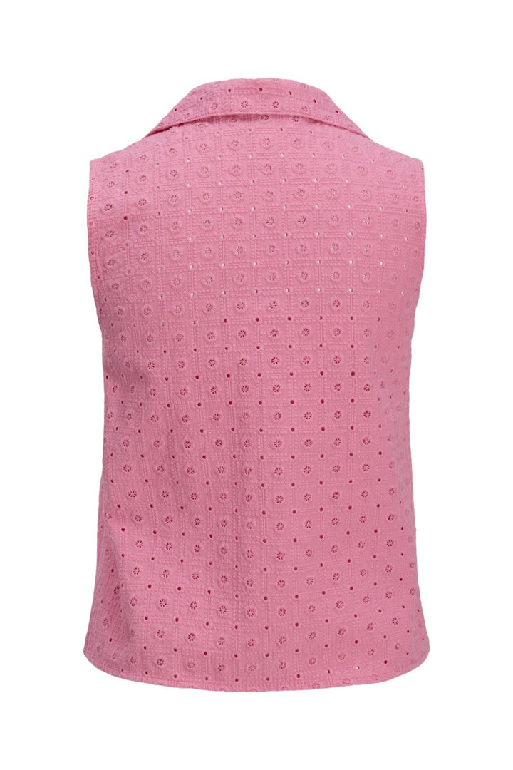 Jjxx - Jxselma Broderie Anglaise Zip Top - 4765358 Morning Glory