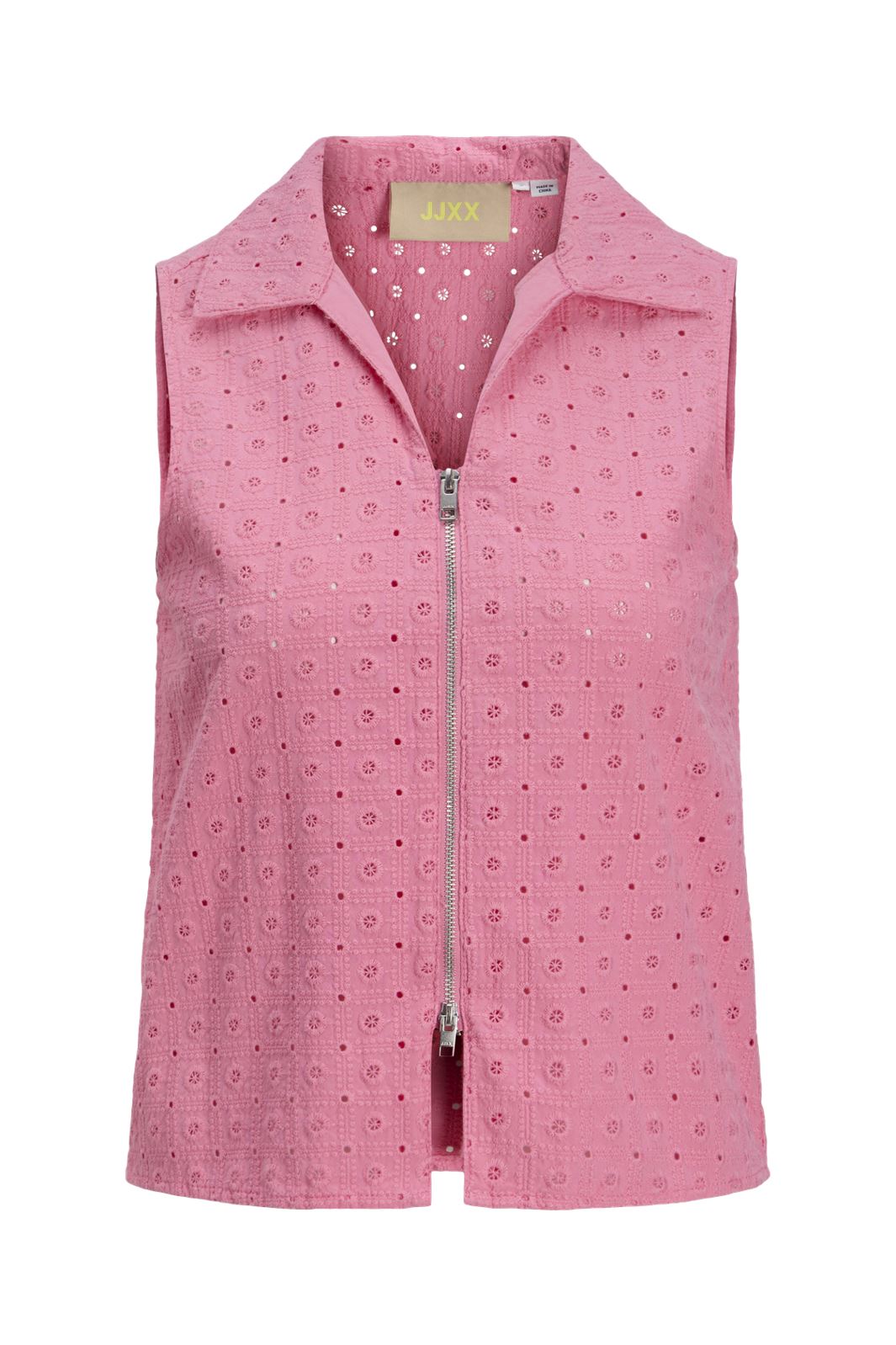 Jjxx - Jxselma Broderie Anglaise Zip Top - 4765358 Morning Glory