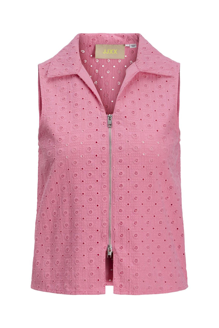Jjxx - Jxselma Broderie Anglaise Zip Top - 4765358 Morning Glory
