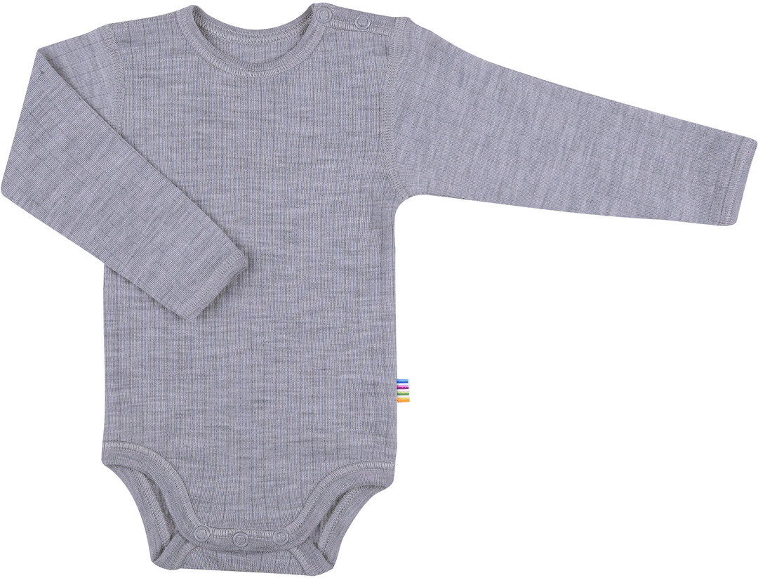 Joha - Body LS Basic - Light Grey Melange - Uld Bodystockings