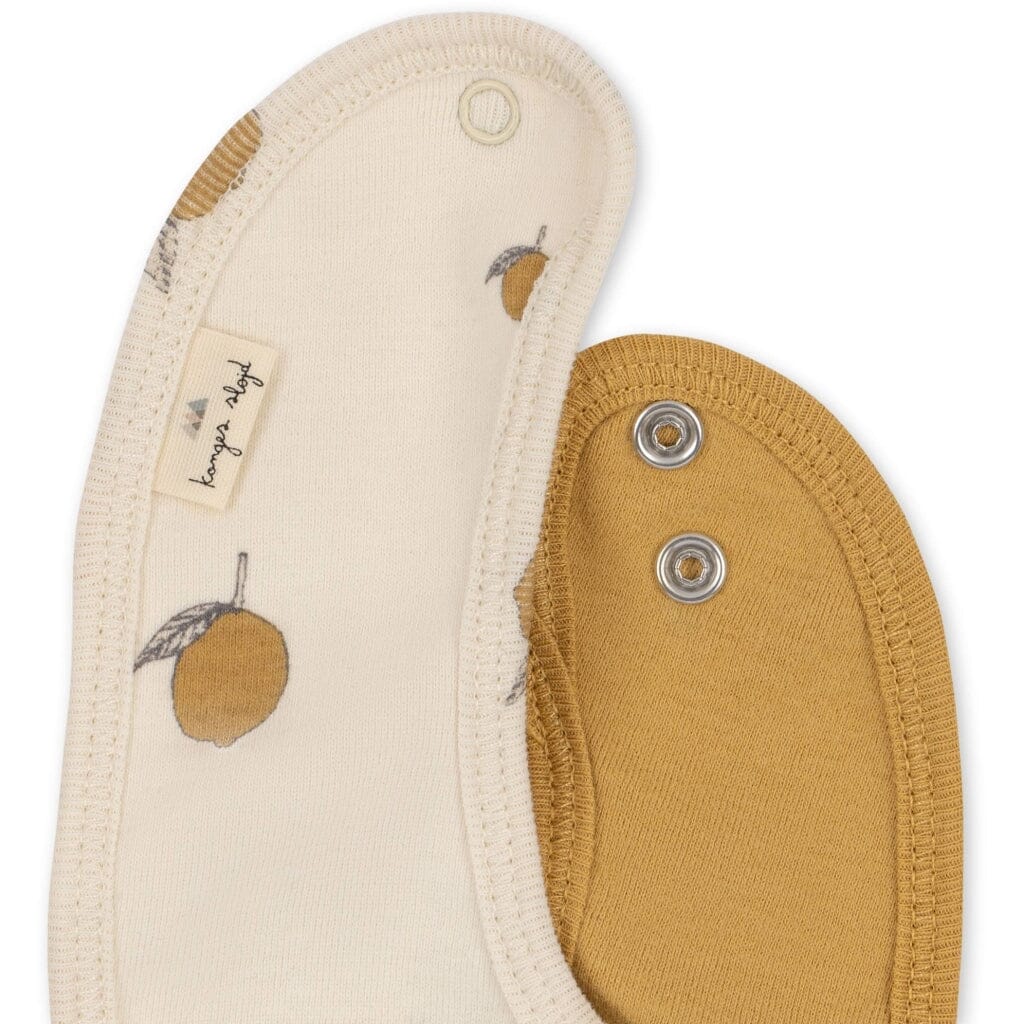 Konges Sløjd - 2 Pack Bibs - Lemon Hagesmække/Savlesmække