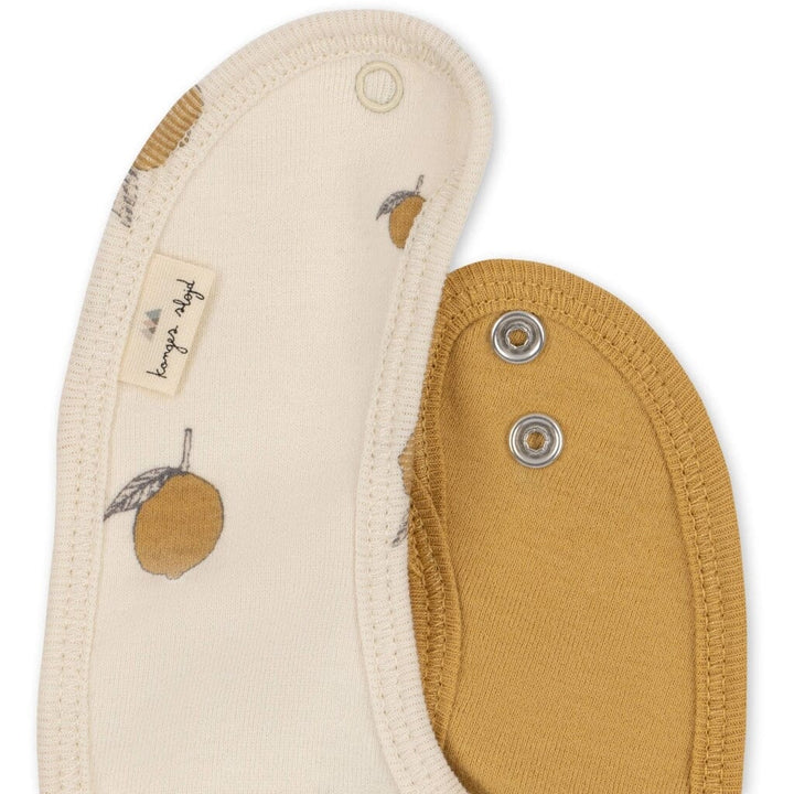 Konges Sløjd - 2 Pack Bibs - Lemon Hagesmække/Savlesmække