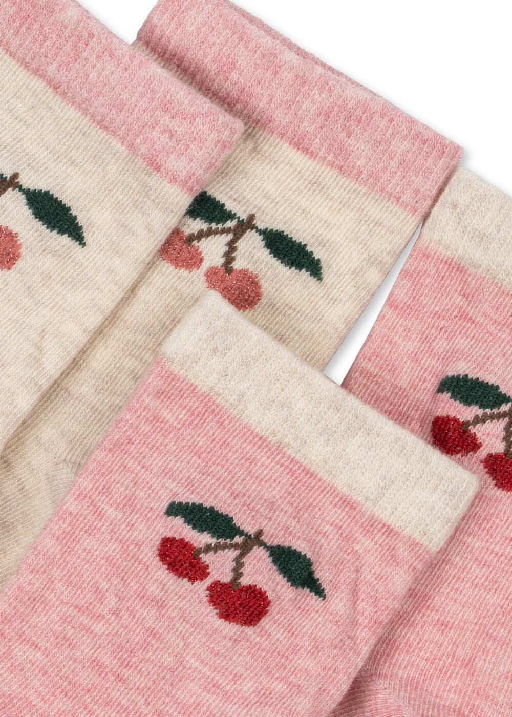Konges Sløjd - 2 Pack Cherry Socks Ks104167 - Cherry Strømper