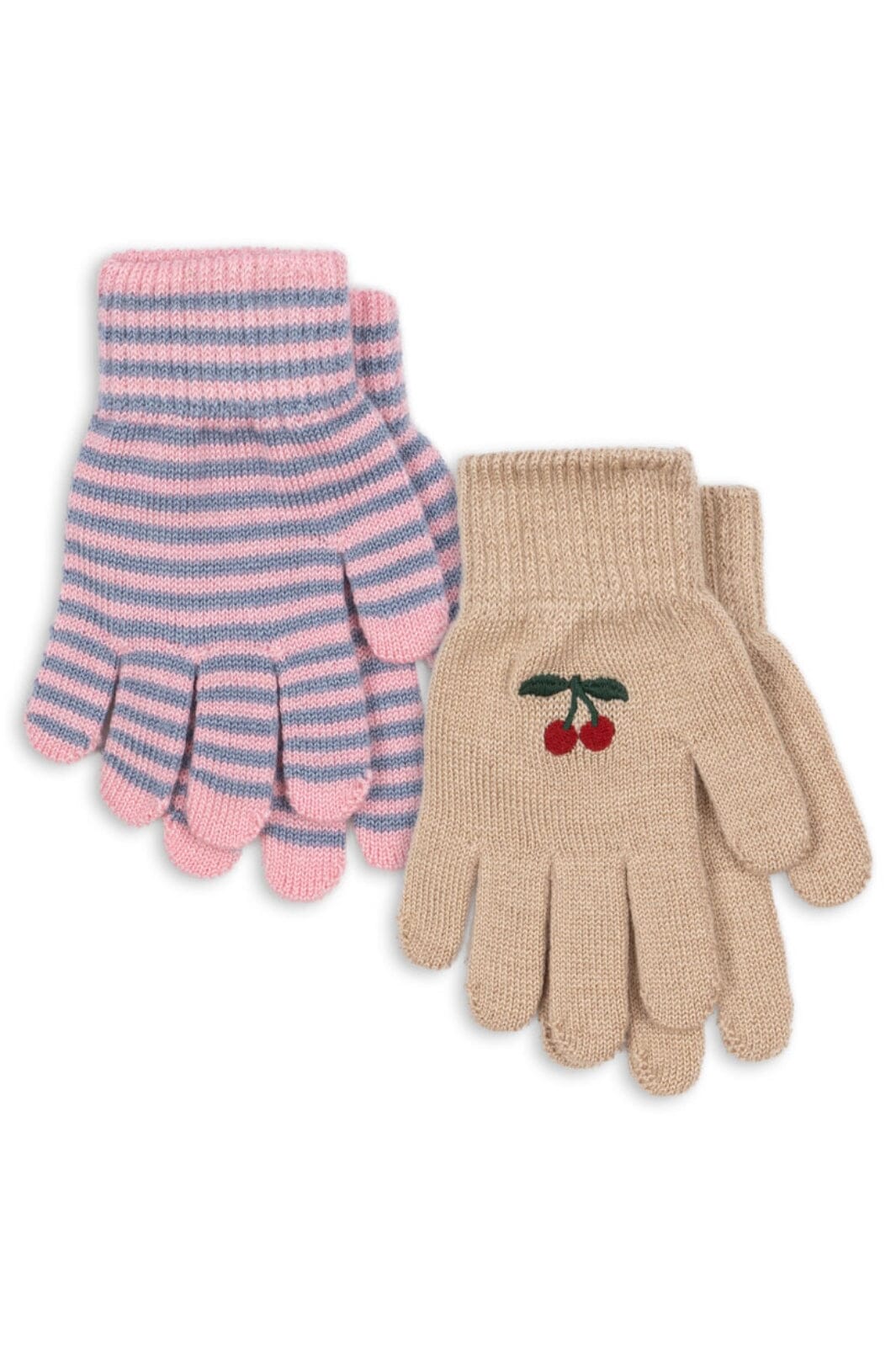 Konges Sløjd - 2 Pack Filla Gloves Ks103430 - Cherry/stripe