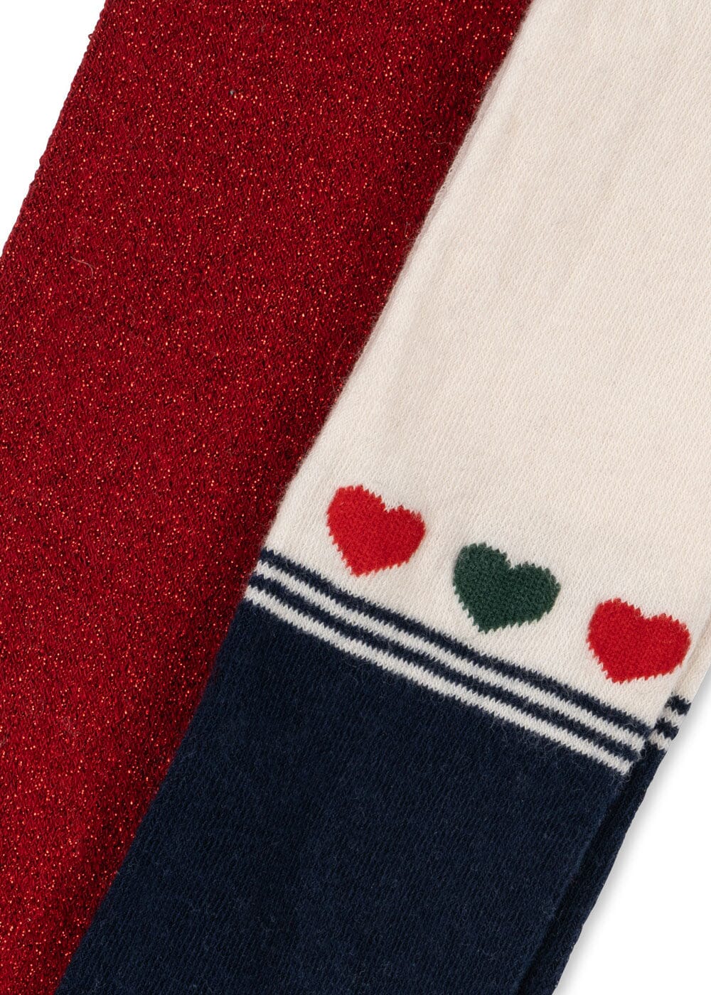 Konges Sløjd - 2 Pack Lurex Tights Ks104171 - Heart Mix Strømpebukser