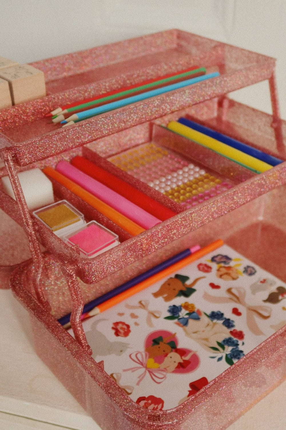 Konges Sløjd - Creative Art Caddy Ks103767 - Glitter Rose