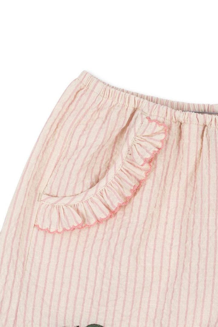 Konges Sløjd - Ellie Frill Shorts Gots Ks103163 - Peony Stripe