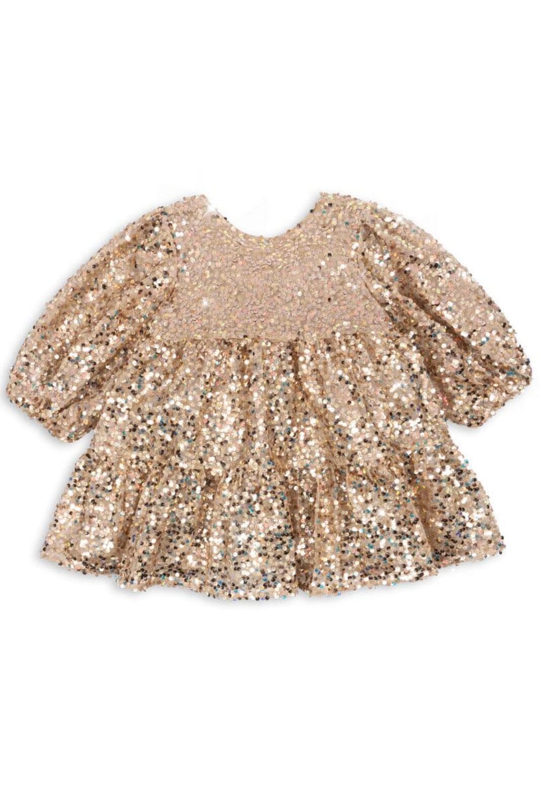 Konges Sløjd - Lila Sequins Bow Dress Ks103858 - Gold Glitter